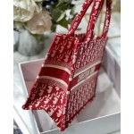 DIOR TOTE Classic Red Embroidery