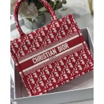 DIOR TOTE Classic Red Embroidery