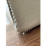 Kelly25 trench coat gray togo leather gold buckle