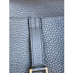Halzan 25 gold buckle black TC leather
