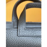 Halzan 25 gold buckle black TC leather