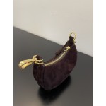 FENDI praphy underarm bag sheep skin coffee