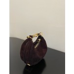 FENDI praphy underarm bag sheep skin coffee