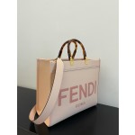 FENDI small pink new size shine tote tote bag "sunshine bag"