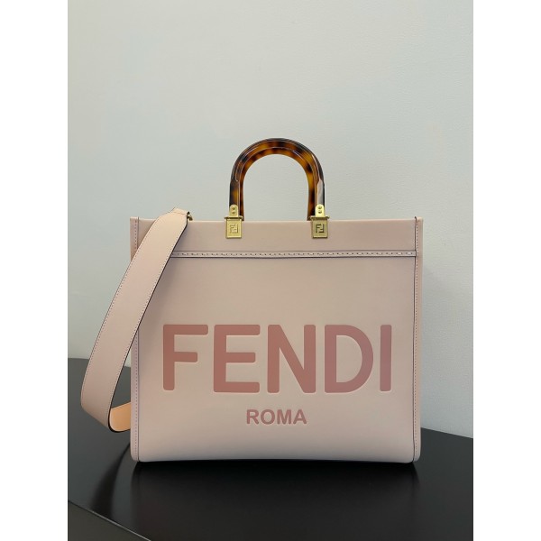 FENDI small pink new size shine tote tote bag "sunshine bag"