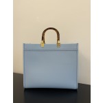 FENDI small trumpet sky blue new size shine tote tote bag "sunshine bag"