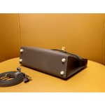 mini Kelly II chocolate goatskin