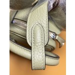 mini lindy sage green tc leather silver buckle