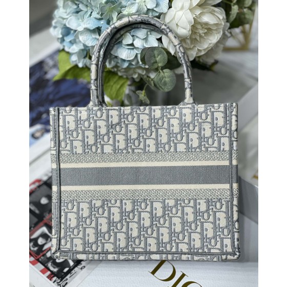 DIOR TOTE Classic Grey Embroidery
