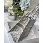 DIOR TOTE Classic Grey Embroidery