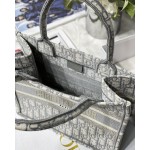 DIOR TOTE Classic Grey Embroidery