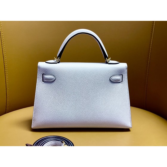 Minim Kelly 2nd generation T0 haze blue epsom leather gold buckle