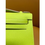 Mini Kelly generation epsom kiwi 🥝 green silver buckle