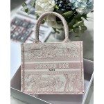 DIOR TOTE Pink tiger embroidery