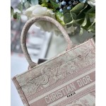 DIOR TOTE Pink tiger embroidery