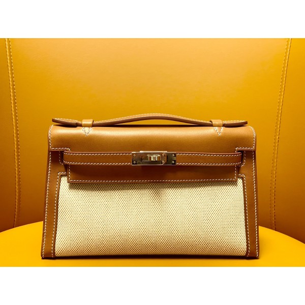 Kelly Mini Generation Saddle Leather Patchwork Silver Buckle