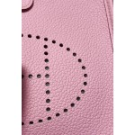 Mini Evelyn pink tc leather silver buckle