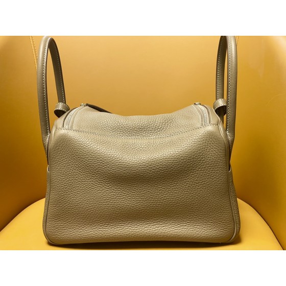 Lindy26 elephant grey tc leather silver buckle