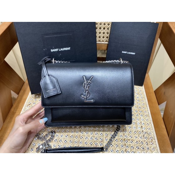 SAINT LAURENT 𝑺𝒖𝒏𝒔𝒆𝒕 𝟮𝟮𝒄𝒎 #442906Original leather