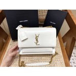 SAINT LAURENT 𝑺𝒖𝒏𝒔𝒆𝒕 𝟮𝟮𝒄𝒎 #442906Original leather