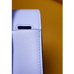 Halzan25 gold buckle candy blue swift leather