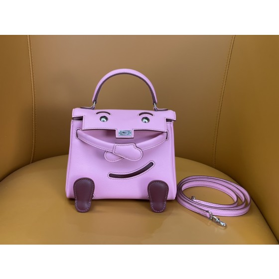 Kelly doll cherry blossom pink swift silver buckle