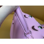 Kelly doll cherry blossom pink swift silver buckle