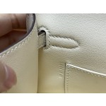Mini kelly generation cream white Swift gold buckle