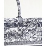 DIOR TOTE blue striped tiger pattern