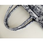 DIOR TOTE blue striped tiger pattern