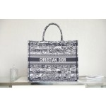 DIOR TOTE blue striped tiger pattern
