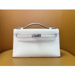 Mini kelly a generation cream white swift silver buckle