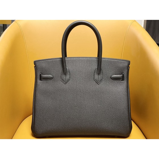 Birkin30 black togo leather silver buckle