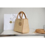 LADY DIOR Raffia Rattan Grid DR-051