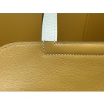 Halzan25 cream white inside spelling sesame color silver buckle TC leather