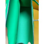 Mini Kelly generation 1K bamboo green swift silver buckle