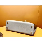 Mini Kelly second generation epsom leather asphalt gray gold buckle