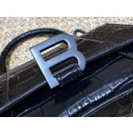 BALENCIAGA 𝐇𝐨𝐮𝐫𝐠𝐥𝐚𝐬𝐬 𝐗𝐒 crocodile-textured cowhide