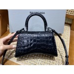 BALENCIAGA 𝐇𝐨𝐮𝐫𝐠𝐥𝐚𝐬𝐬 𝐗𝐒 crocodile-textured cowhide