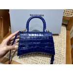 BALENCIAGA 𝐇𝐨𝐮𝐫𝐠𝐥𝐚𝐬𝐬 𝐗𝐒 crocodile-textured cowhide