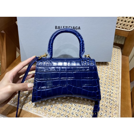 BALENCIAGA 𝐇𝐨𝐮𝐫𝐠𝐥𝐚𝐬𝐬 𝐗𝐒 crocodile-textured cowhide