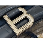 BALENCIAGA 𝐇𝐨𝐮𝐫𝐠𝐥𝐚𝐬𝐬 𝐗𝐒 crocodile-textured cowhide