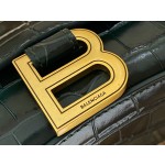 BALENCIAGA 𝐇𝐨𝐮𝐫𝐠𝐥𝐚𝐬𝐬 𝐗𝐒 crocodile-textured cowhide