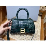 BALENCIAGA 𝐇𝐨𝐮𝐫𝐠𝐥𝐚𝐬𝐬 𝐗𝐒 crocodile-textured cowhide