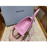 BALENCIAGA 𝐇𝐨𝐮𝐫𝐠𝐥𝐚𝐬𝐬 𝐗𝐒 crocodile-textured cowhide