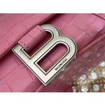 BALENCIAGA 𝐇𝐨𝐮𝐫𝐠𝐥𝐚𝐬𝐬 𝐗𝐒 crocodile-textured cowhide