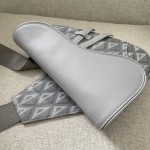Dior- saddle bag in Dior gray canvas model D8004