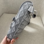 Dior- saddle bag in Dior gray canvas model D8004