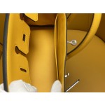 Bk25 Mustard Yellow Swift Silver Button