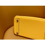 Bk25 Mustard Yellow Swift Silver Button